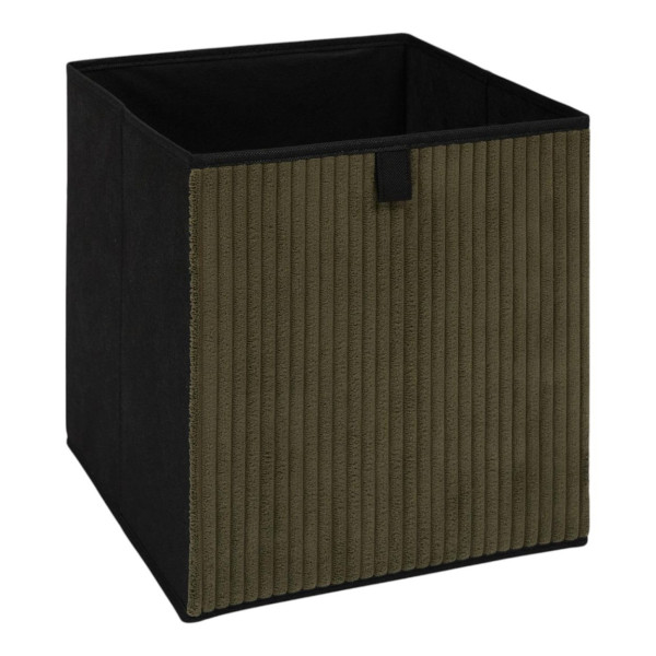 Pojemnik Corduroy Box sztruks zielony składany 30x30 cm 993094