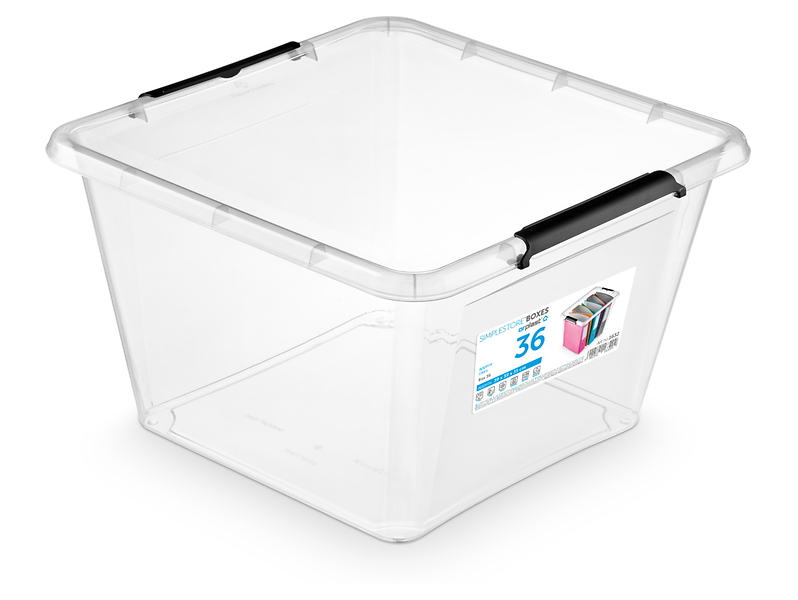 Pojemnik do przechowywania Simple 36 l transparentny 57370