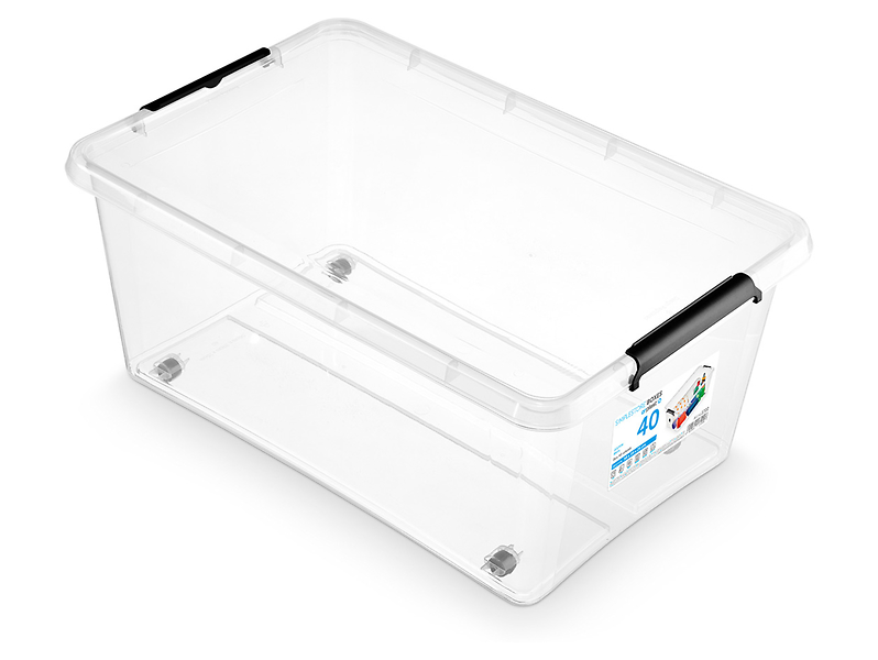 Pojemnik do przechowywania Simple 40 l transparentny 47081