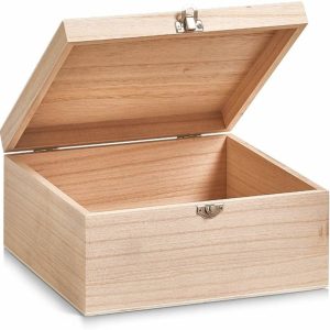 Pojemnik drewniany z pokrywką, 23 x 23 x 11 cm, ZELLER 148710 Pojemnik drewniany z pokrywką, 23 x 23 x 11 cm, ZELLER 148710