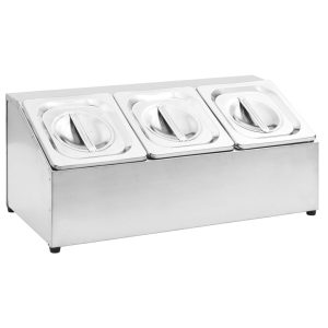 Pojemnik gastronomiczny Srebrny 22.5 x 49.7 x 21.5 cm Stal vidaXL 492264 Pojemnik gastronomiczny Srebrny 22.5 x 49.7 x 21.5 cm Stal vidaXL 492264