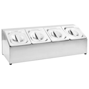 Pojemnik gastronomiczny Srebrny 22.5 x 66 x 21.5 cm Stal vidaXL 492263 Pojemnik gastronomiczny Srebrny 22.5 x 66 x 21.5 cm Stal vidaXL 492263