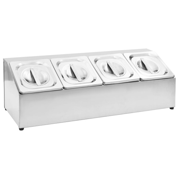 Pojemnik gastronomiczny Srebrny 22.5 x 66 x 21.5 cm Stal vidaXL 492263