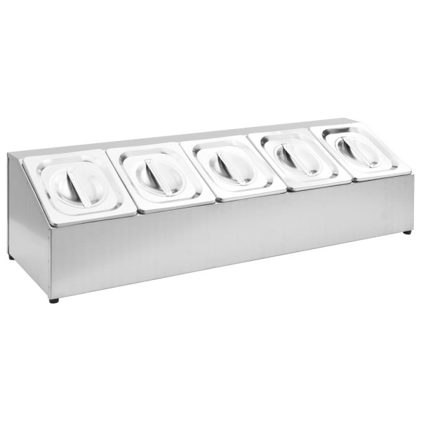 Pojemnik gastronomiczny Srebrny 22.5 x 82.5 x 21.5 cm Stal vidaXL 492258