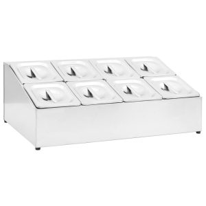 Pojemnik gastronomiczny Srebrny 66.8 x 40 x 25 cm Stal vidaXL 492261 Pojemnik gastronomiczny Srebrny 66.8 x 40 x 25 cm Stal vidaXL 492261