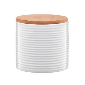 Pojemnik kuchenny Tuvo paski z bambusową pokrywką 670 ml 106595 Pojemnik kuchenny Tuvo paski z bambusową pokrywką 670 ml 106595