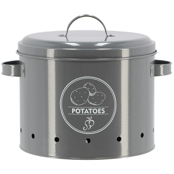 Pojemnik kuchenny vintage 6L metalowy szary 764819