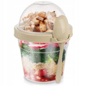 Pojemnik na jogurt Orion musli owoce sałatkę z widelcem 400 ml 1073466 Pojemnik na jogurt Orion musli owoce sałatkę z widelcem 400 ml 1073466