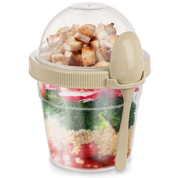 Pojemnik na jogurt Orion musli owoce sałatkę z widelcem 400 ml 1073466