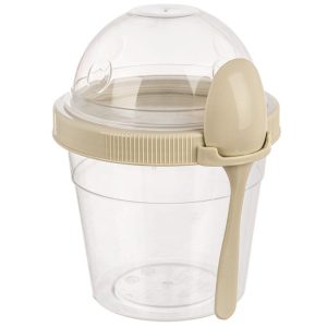 Pojemnik na jogurt z łyżeczką lunchbox kubek 400 ml 197967 Pojemnik na jogurt z łyżeczką lunchbox kubek 400 ml 197967