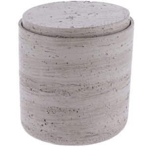 Pojemnik na płatki kosmetyczne SORO efekt betonu szary 10×11.2 cm 1031990 Pojemnik na płatki kosmetyczne SORO efekt betonu szary 10×11.2 cm 1031990