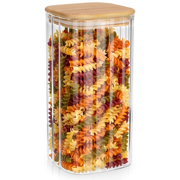 Pojemnik na produkty sypkie szklany z pokrywką i uszczelką 1,6 l 791419