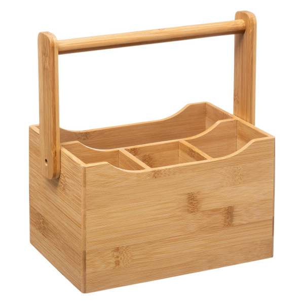 Pojemnik na przybory kuchenne z uchwytem, bambus 152933