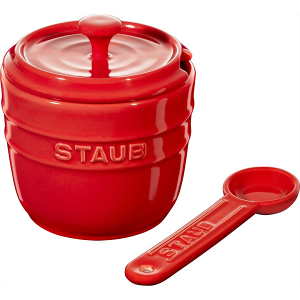 Pojemnik na sól z łyżeczką Staub - 250 ml, Czerwony 670264