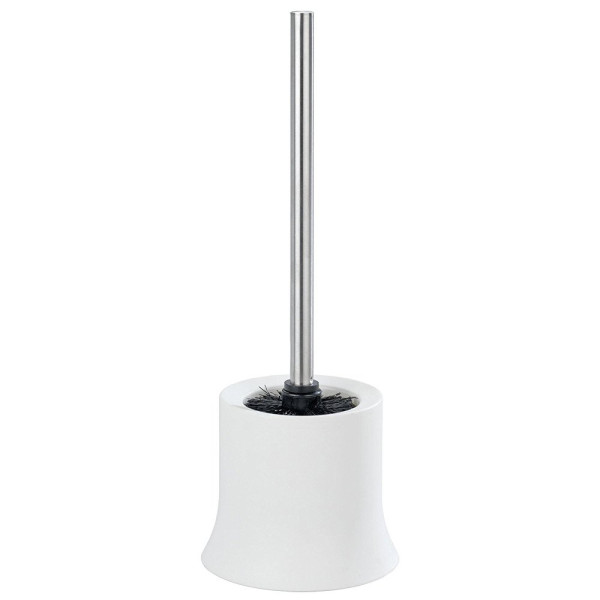 Pojemnik na szczotkę BASIC WHITE + szczotka WC, WENKO 149593