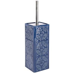 Pojemnik na szczotkę CORDOBA DARK BLUE + szczotka WC, WENKO 149584