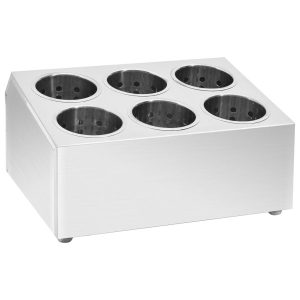 Pojemnik na sztućce Srebrny 38.5 x 30.5 x 20 cm Stal vidaXL 492259 Pojemnik na sztućce Srebrny 38.5 x 30.5 x 20 cm Stal vidaXL 492259