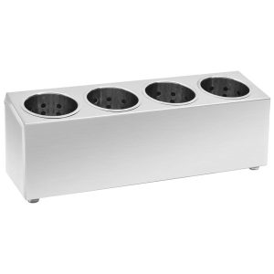 Pojemnik na sztućce Srebrny 50.5 x 15 x 18 cm Stal vidaXL 492262 Pojemnik na sztućce Srebrny 50.5 x 15 x 18 cm Stal vidaXL 492262