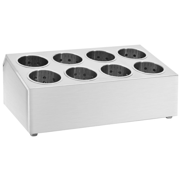 Pojemnik na sztućce Srebrny 50.5 x 30.5 x 20 cm Stal vidaXL 492265