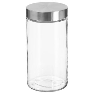 Pojemnik na żywność szklany z pokrywą ze stali nierdzewnej, 1700 ml 124292 Pojemnik na żywność szklany z pokrywą ze stali nierdzewnej, 1700 ml 124292