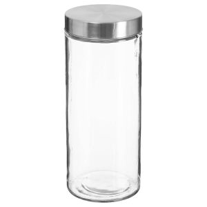Pojemnik na żywność szklany z pokrywą ze stali nierdzewnej, 2000 ml 124294 Pojemnik na żywność szklany z pokrywą ze stali nierdzewnej, 2000 ml 124294