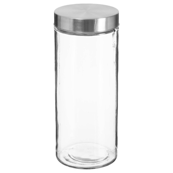 Pojemnik na żywność szklany z pokrywą ze stali nierdzewnej, 2000 ml 124294