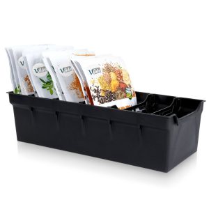 Pojemnik organizer na przyprawy czarny 30x13x8 cm 799424