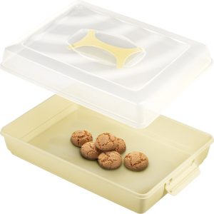 Pojemnik Pudło Na Ciasto Babkę Przykrywka Kremowy 116516 Pojemnik Pudło Na Ciasto Babkę Przykrywka Kremowy 116516