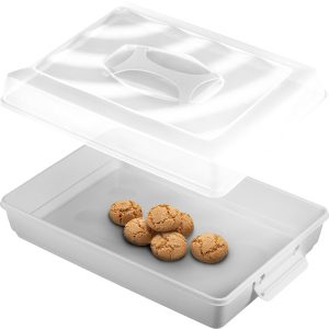 Pojemnik Pudło Na Ciasto Babkę Przykrywka Szary 116509 Pojemnik Pudło Na Ciasto Babkę Przykrywka Szary 116509
