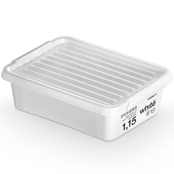 Pojemnik Pudło Plastikowe Z Pokrywą Biały 1,15 L 378155