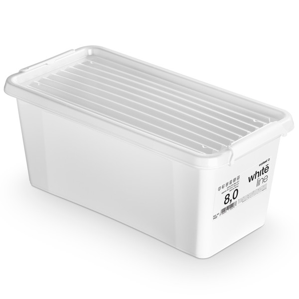 Pojemnik Pudło Plastikowe Z Pokrywą Biały 8 L 378156