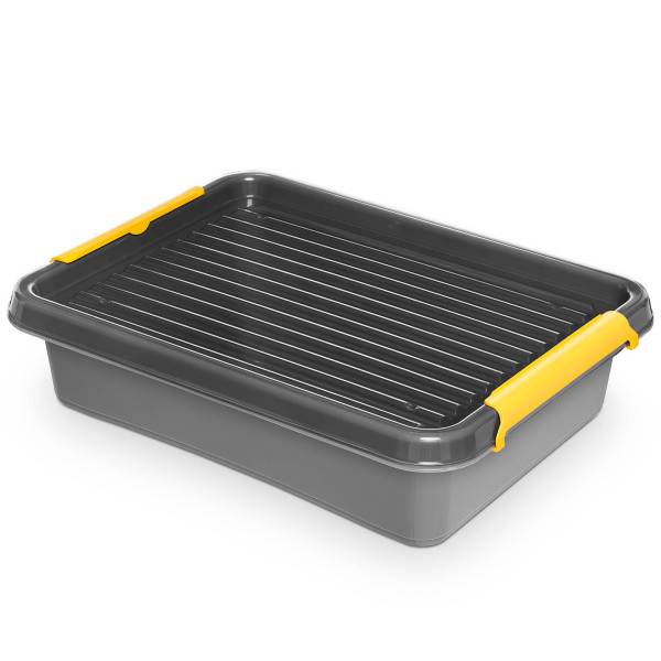 Pojemnik Pudło Plastikowe Z Pokrywą Szary 6 L 377876