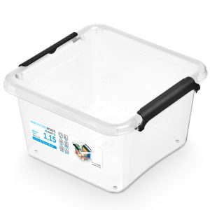 Pojemnik Pudło Plastikowe Z Pokrywą Zamykane 1,15 L 377908 Pojemnik Pudło Plastikowe Z Pokrywą Zamykane 1,15 L 377908