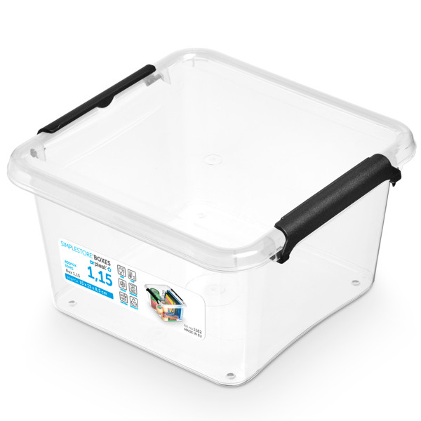 Pojemnik Pudło Plastikowe Z Pokrywą Zamykane 1,15 L 377908