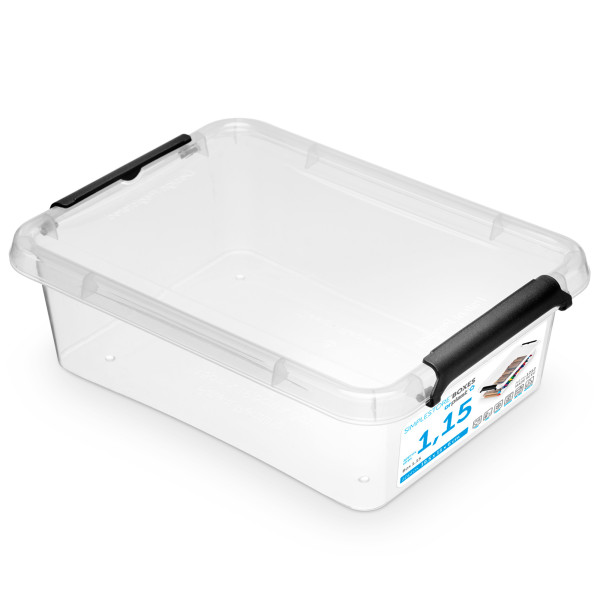 Pojemnik Pudło Plastikowe Z Pokrywą Zamykane 1,15 L 377900