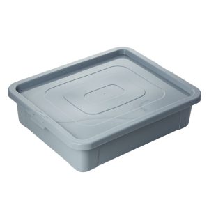 Pojemnik Pudło Plastikowe Z Pokrywą Zamykane 10 L Szary 377897 Pojemnik Pudło Plastikowe Z Pokrywą Zamykane 10 L Szary 377897
