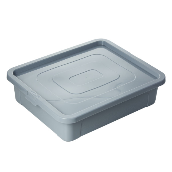 Pojemnik Pudło Plastikowe Z Pokrywą Zamykane 10 L Szary 377897