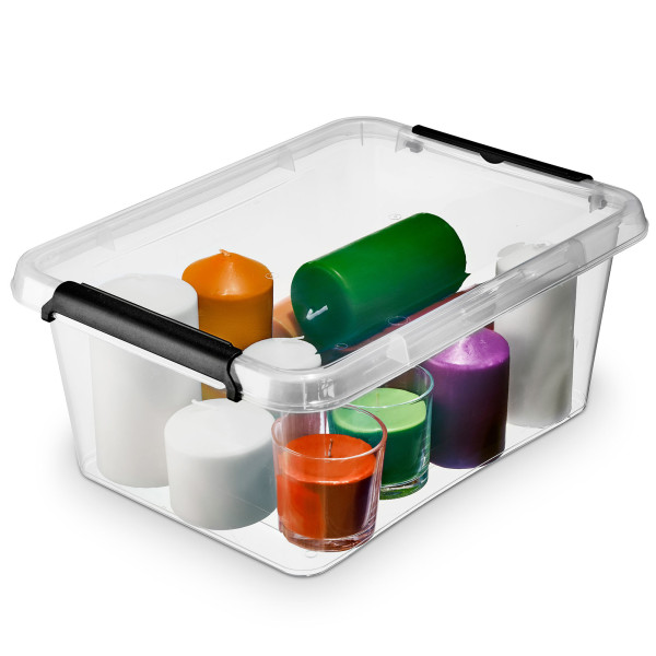 Pojemnik Pudło Plastikowe Z Pokrywą Zamykane 12,5 L 377904