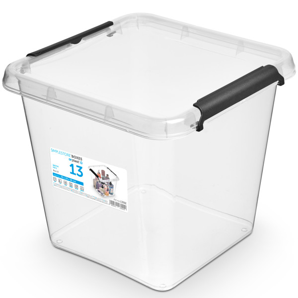 Pojemnik Pudło Plastikowe Z Pokrywą Zamykane 13 L 377884