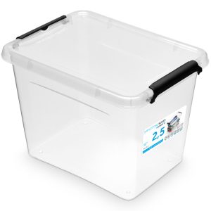Pojemnik Pudło Plastikowe Z Pokrywą Zamykane 2,5 L 377896 Pojemnik Pudło Plastikowe Z Pokrywą Zamykane 2,5 L 377896