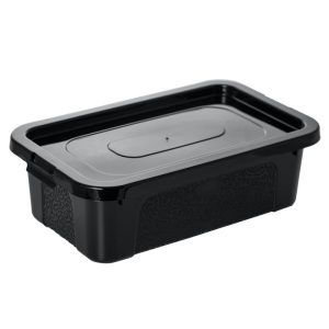 Pojemnik Pudło Plastikowe Z Pokrywą Zamykane 4,5 L Czarny 377871 Pojemnik Pudło Plastikowe Z Pokrywą Zamykane 4,5 L Czarny 377871