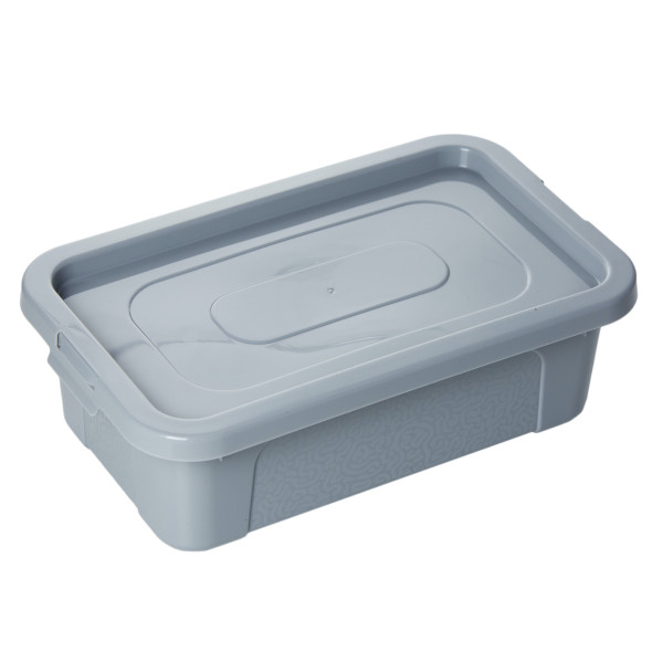 Pojemnik Pudło Plastikowe Z Pokrywą Zamykane 4,5 L Szary 377888