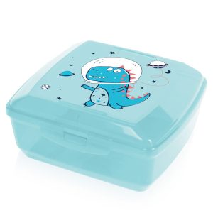 Pojemnik Śniadaniowy Lunchbox Chlebak Dziecięcy Dinozaur Niebieski 750582