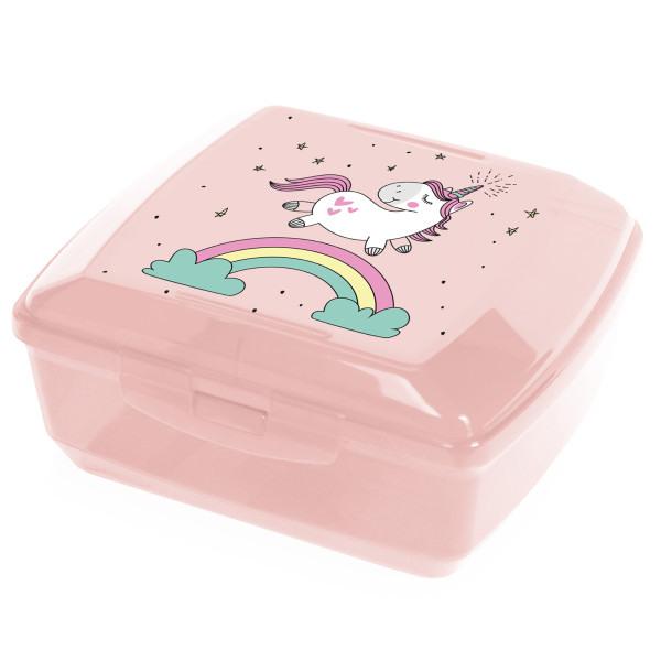 Pojemnik Śniadaniowy Lunchbox Chlebak Dziecięcy Jednorożec Różowy 750584