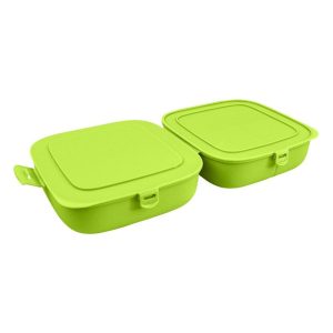 Pojemnik śniadaniowy lunchbox dzielony zielony 2×700 ml 197966