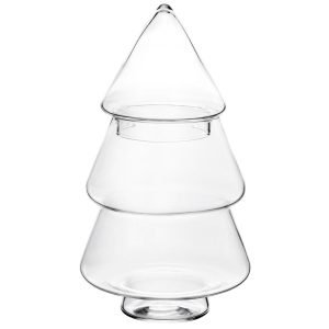 Pojemnik szklany, zamykany, bombonierka choinka 23cm na słodycze, dekoracje 800910