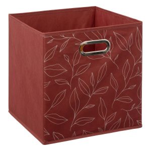 Pojemnik tekstylny Serene 31×31 cm składany organizer czerwony liście 1036203 Pojemnik tekstylny Serene 31×31 cm składany organizer czerwony liście 1036203