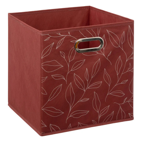 Pojemnik tekstylny Serene 31x31 cm składany organizer czerwony liście 1036203