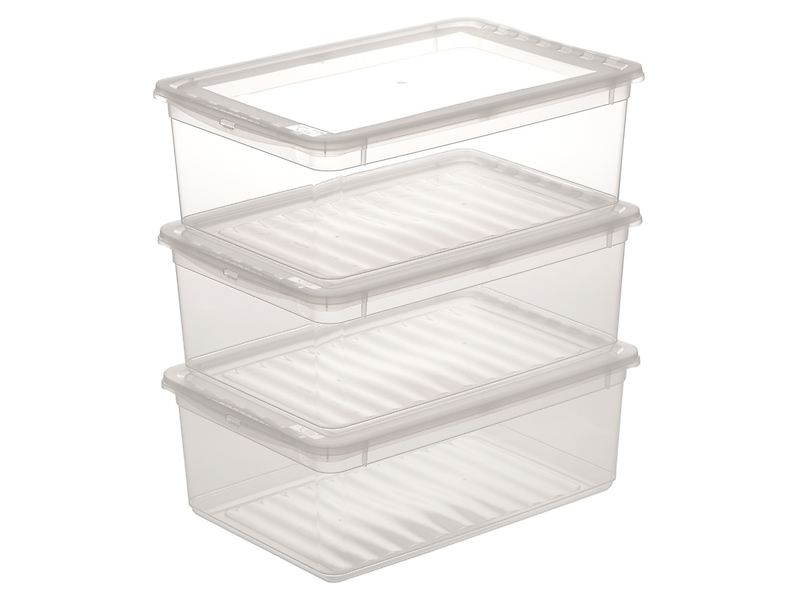 Pojemniki do przechowywania Beate 3 szt. transparentne 655357