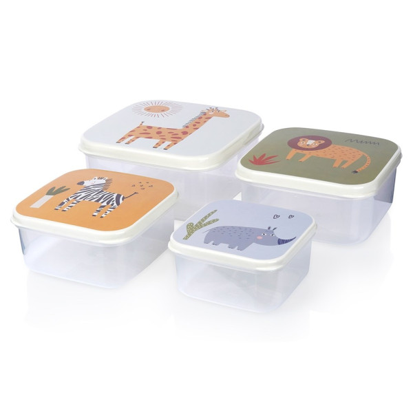 Pojemniki na żywność dla dziecka lunchbox śniadaniówka 4szt. 193856